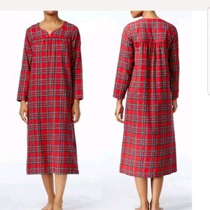 NEW Charter Club Red plaid vintage style Nightgown
